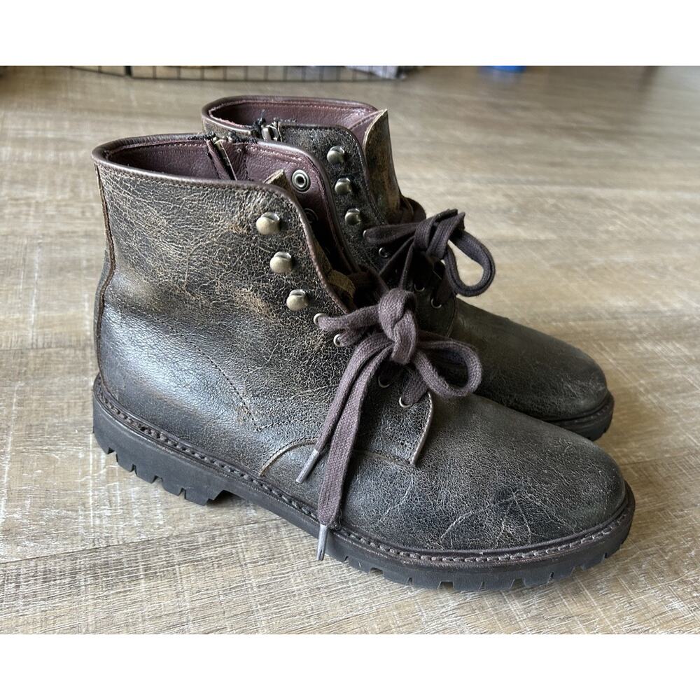 Allen Edmonds Higgins Mill Weatherproof Zip Lug Boot Brown 9.5 D USA